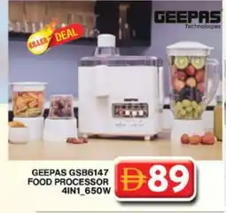 Grand Hyper Market GEEPAS Food Processor offer