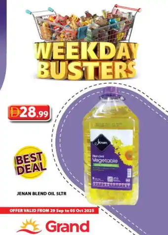 Grand Hyper Market JENAN Vegetable Oil offer