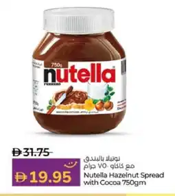 Lulu Hypermarket NUTELLA Chocolate Spread offer