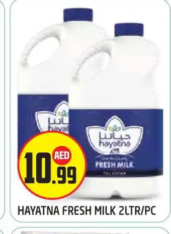 Baniyas Spike Hypermarket HAYATNA Fresh Milk offer