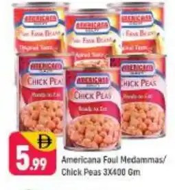 Shaklan AMERICANA Chick Peas offer