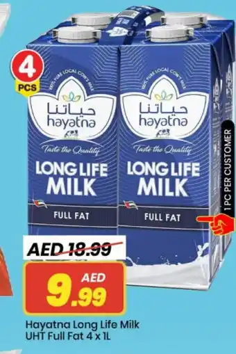 Mark & Save HAYATNA Long Life / UHT Milk offer