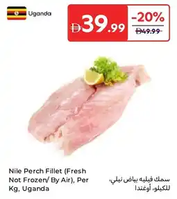 Carrefour Nile perch fillet fresh not frozen by air offer