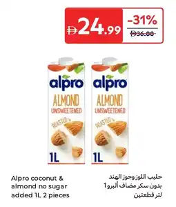 Carrefour Alpro coconut & almond no sugar added offer