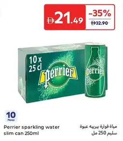 Carrefour Perrier sparkling water slim can offer