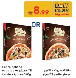 Carrefour Gusto italiano vegetables pizza or tandoori pizza offer