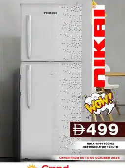 Grand Hyper Market NIKAI Refrigerator offer