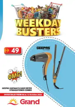 Grand Hyper Market GEEPAS Hair Appliances offer