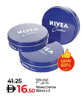 Lulu Hypermarket Nivea Face cream offer