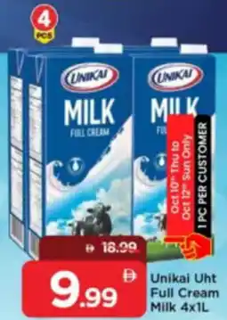 Mark & Save Unikai Uht Full Cream Milk offer