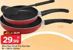 Mark & Save 3Pcs Non Stick Fry Pan Set Turner offer