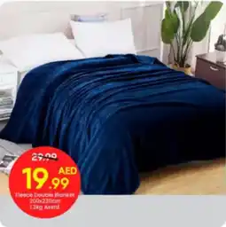Mark & Save Fleece Double Blanket 1.3kg Asstd. offer