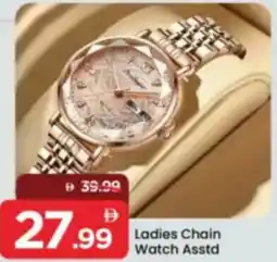 Mark & Save Ladies Chain Watch Asstd offer