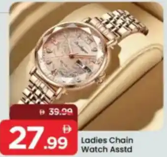 Mark & Save Ladies Chain Watch Asstd offer