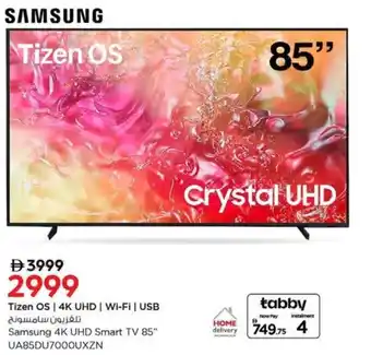 Nesto Tizen OS | 4K UHD | Wi-Fi | USB Samsung 4K UHD Smart TV 85" UA85DU7000UXZN offer