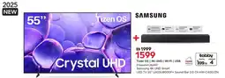 Nesto Tizen OS | 4K UHD | Wi-Fi | USB Samsung 4K UHD Smart LED TV 55" UA55U8000F+ Sound Bar 2.0 Ch HW-C400/ZN offer