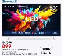 Nesto Google TV | QLED | Wi-Fi | USB Skyworth QLED Google TV 50" 50Q6500G offer