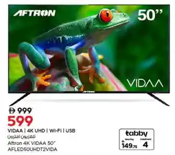 Nesto VIDAA | 4K UHD | WI-FI | USB Aftron 4K VIDAA 50" AFLED50UHDT2VIDA offer