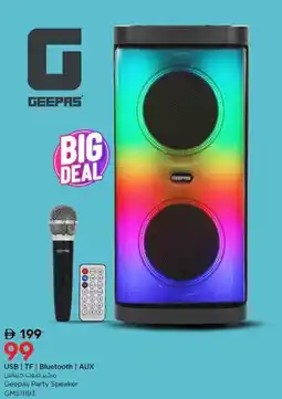 Nesto USB | TF | Bluetooth | AUX Geepas Party Speaker GMS11193 offer