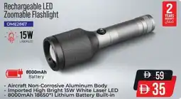 Nesto Rechargeable LED Zoomable Flashlight offer