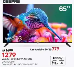 Nesto Geepas 65" 4K UHD, WebOs LED TV offer