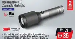 Nesto Rechargeable LED Zoomable Flashlight offer