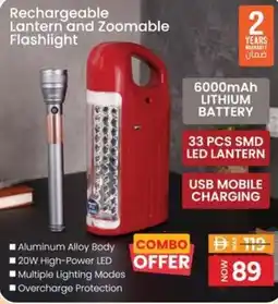 Nesto Rechargeable Lantern and Zoomable Flashlight offer