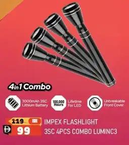 Nesto Impex Flashlight 3sc 4pcs Combo Luminc3 lashlight offer