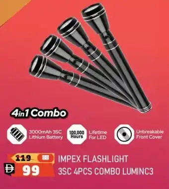 Nesto Impex Flashlight 3sc 4pcs Combo Luminc3 lashlight offer