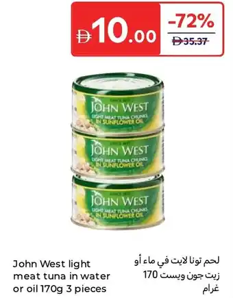 Carrefour John West light meat tuna in water or oil offer