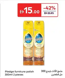 Carrefour Pledge furniture polish offer