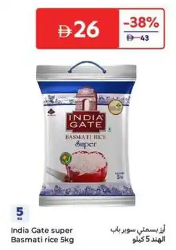 Carrefour India Gate super Basmati rice offer