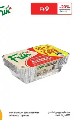Carrefour Fun Alumium Container with Lid offer