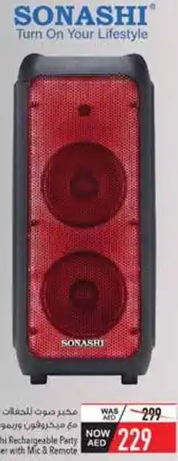 Safeer Market Sonashi Rechargeable Party Speaker with Mic & Remote offer