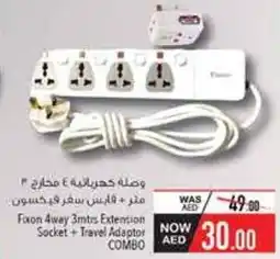 Safeer Market Fixon 4way Extension Socket + Travel Adaptor offer