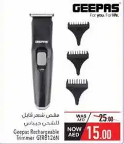 Safeer Market Geepas Rechargeable Trimmer GTRS126N offer