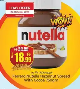 Kenz Hypermarket NUTELLA Chocolate Spread offer