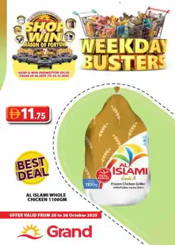 Grand Hyper Market AL ISLAMI Frozen Whole Chicken offer