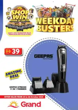 Grand Hyper Market GEEPAS Remover / Trimmer / Shaver offer