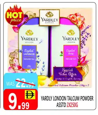 United Hypermarket YARDLEY Talcum Powder offer