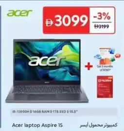 Carrefour Acer laptop Aspire 15 offer