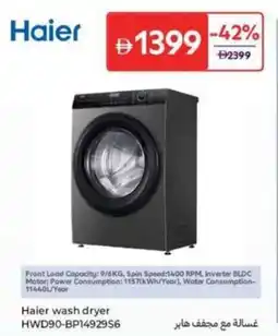 Carrefour Haier wash dryer HWD90-BP14929S6 offer