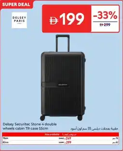 Carrefour Delsey Securitec Stone 4 double wheels cabin TR case offer