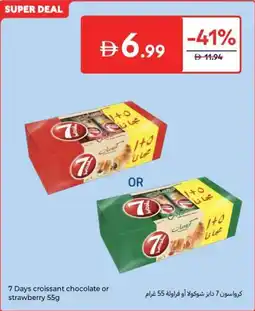 Carrefour 7 Days croissant chocolate or strawberry offer