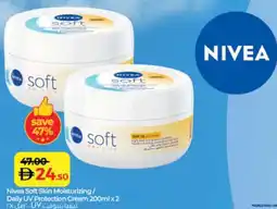 Lulu Hypermarket Nivea Soft Skin Moisturizing/ Daily UV Protection Cream offer