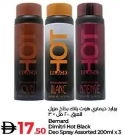 Lulu Hypermarket Bernard Dimitri Hot Black Deo Spray Assorted offer