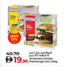 Lulu Hypermarket AMERICANA Chicken Burger offer