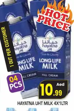Baniyas Spike Hypermarket HAYATNA Long Life / UHT Milk offer