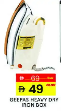 Mango Hypermarket LLC GEEPAS Ironbox offer