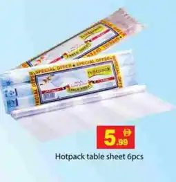 Zain Hypermarket HOTPACK Table Sheet offer